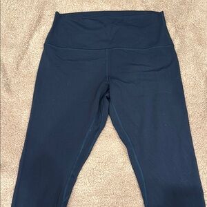 Navy blue Lululemon leggings.